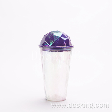 Diamond 16OZ fashion double layers plastic Cup